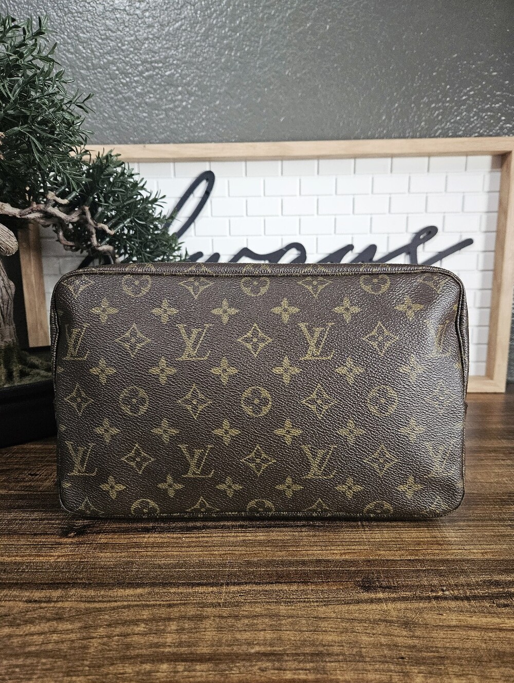 Authentic Louis Vuitton Vintage Trousse 28" Canvas Monogram Cosmetic Pouch